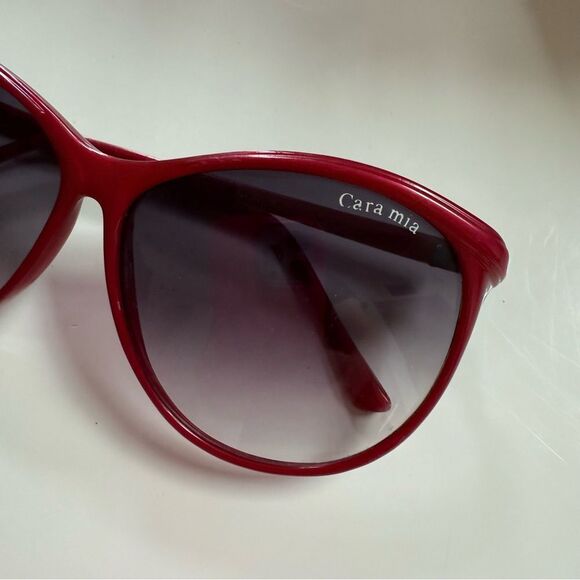Vintage Handmade in Korea Red Cara Mia Oversized Retro  Sunglasses main image 10